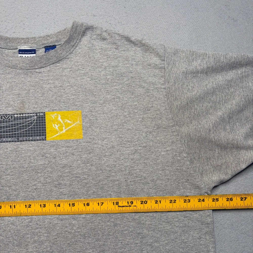 B.U.M. Equipment T-Shirt Mens XL Grey Boarding Co Graphic Vintage Y2K Skate Tee - Picture 7 of 11